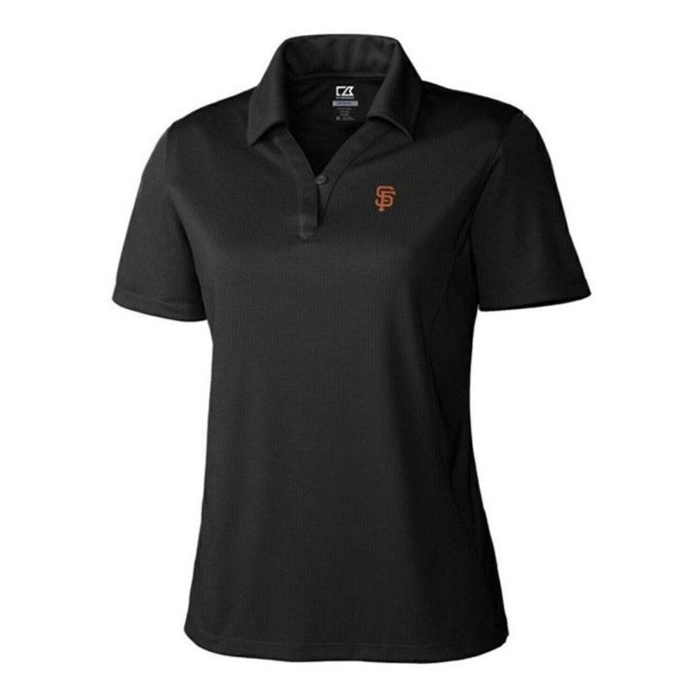 Cutter & Buck San Francisco Giants Women's CB DryTec Genre Polo Black Shirt Lrg